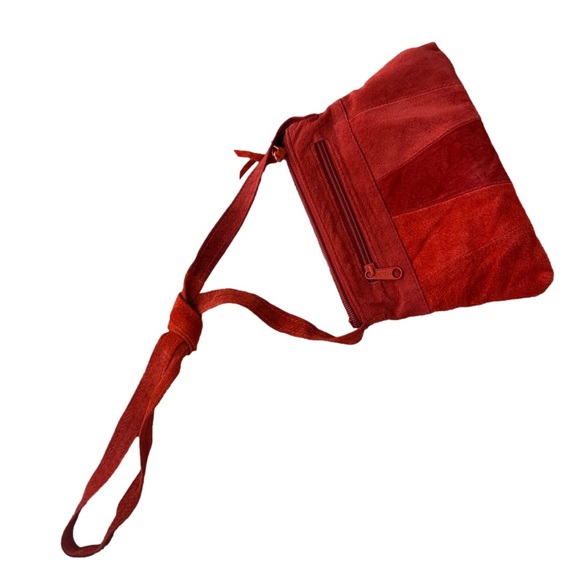 Women's genuine leather handmade red purse. - Picture 6 of 7